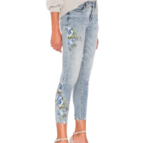 Blank NYC Denim - Blank NYC Embroidered Jeans Raw Hem Size 25